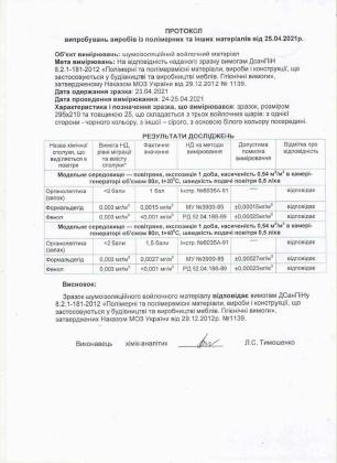Мініатюра: Дослідження на фенол і формальдегід